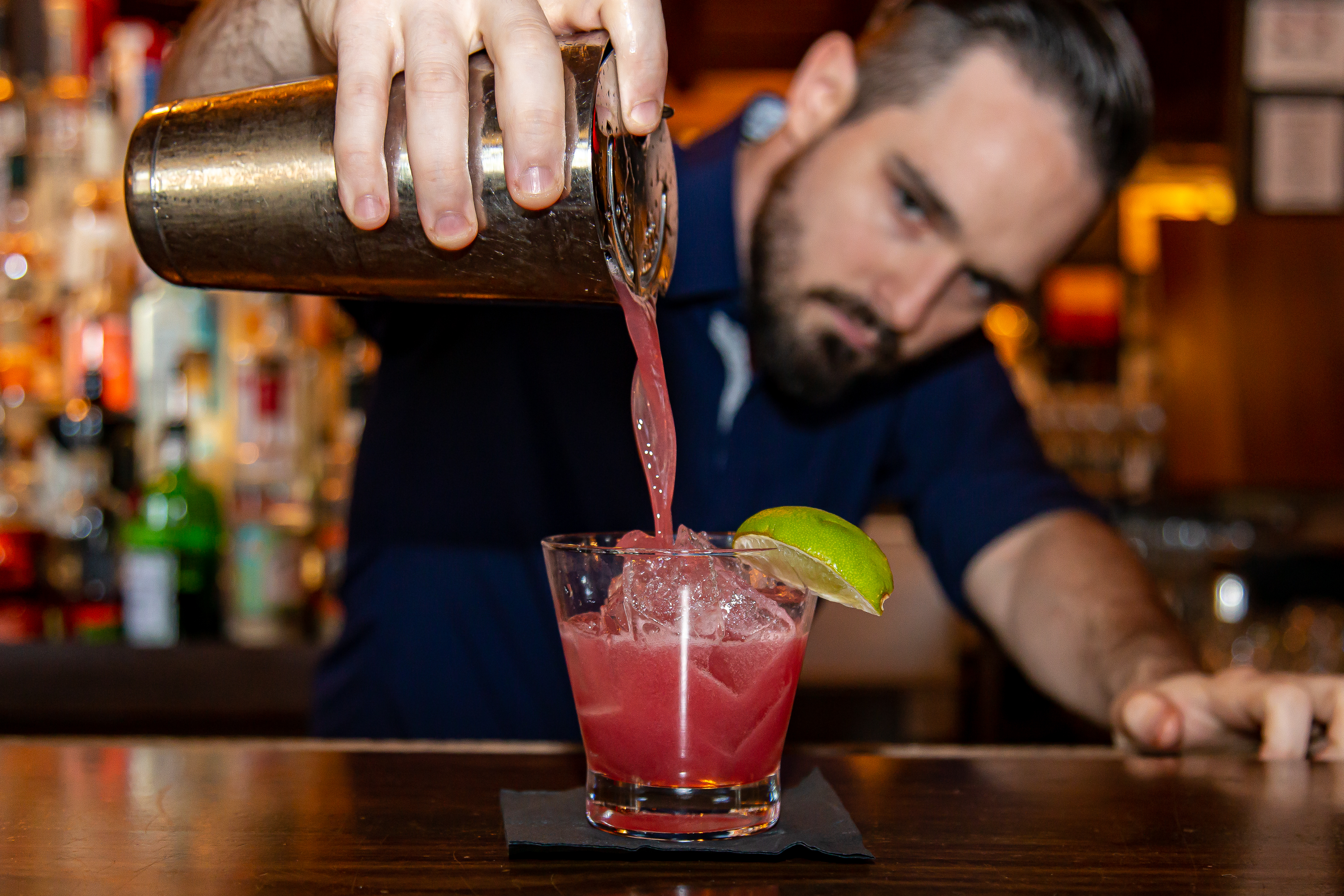 Bartender Pouring Drinks